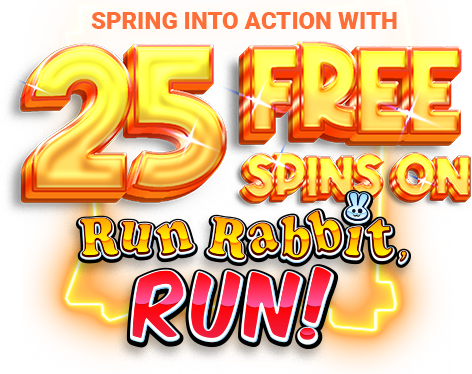 Slot Crazy 25 Free Spins on Run Rabbit, Run